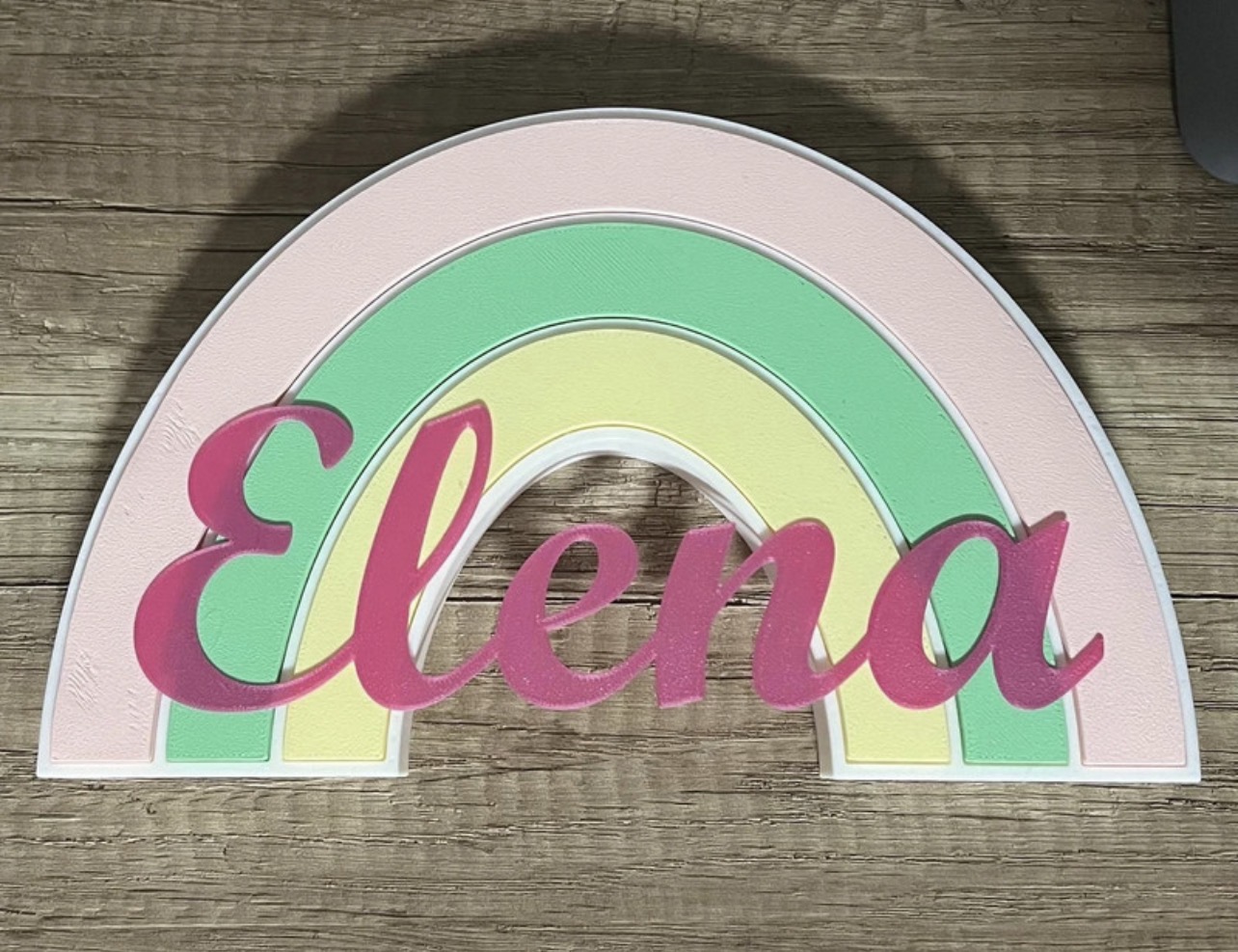 Arcoíris con nombre personalizado